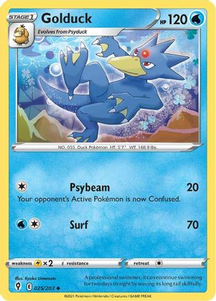 Golduck 025/203 - SWSH07 Evolving Skies Normal - Uncommon