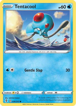 Tentacool 026/203 - SWSH07 Evolving Skies Normal - Common