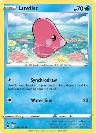Luvdisc 039/203 - SWSH07 Evolving Skies Normal - Common