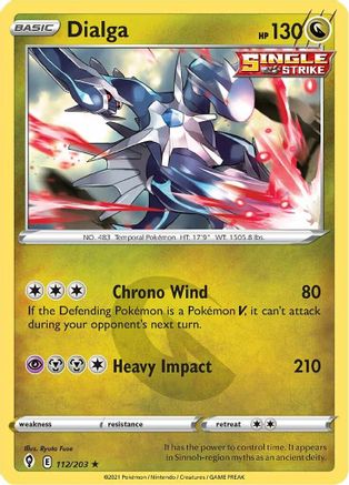 Dialga 112/203 - SWSH07 Evolving Skies Holofoil - Holo Rare
