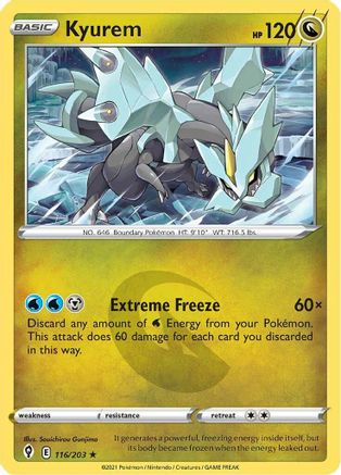 Kyurem 116/203 - SWSH07 Evolving Skies Reverse Holofoil - Holo Rare
