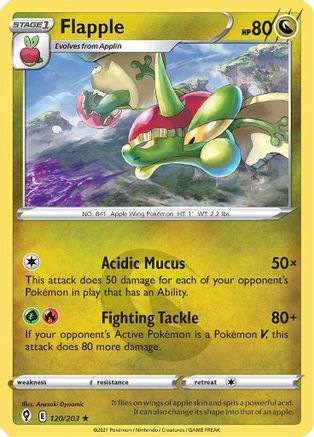 Flapple 120/203 - SWSH07 Evolving Skies Normal - Rare
