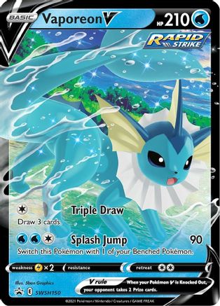 Vaporeon V SWSH150 - SWSH Sword & Shield Promo Cards Holofoil - Promo