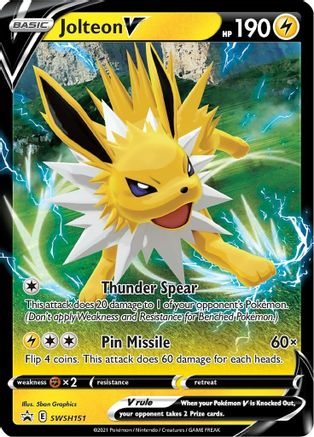 Jolteon V SWSH151 - SWSH Sword & Shield Promo Cards Holofoil - Promo