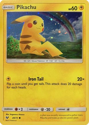 Pikachu - 28/73 (Cosmos Holo) 28 - Miscellaneous Cards & Products Holofoil