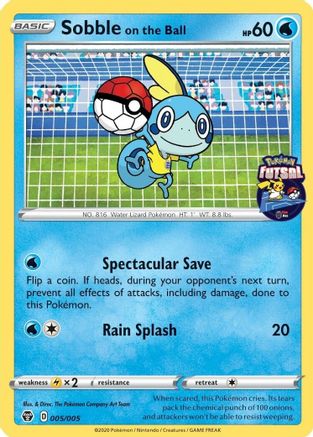 Sobble on the Ball 5/5 - Pokmon Futsal Collection