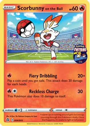 Scorbunny on the Ball 4/5 - Pokmon Futsal Collection