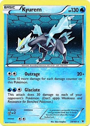 Kyurem - 34/101 (Cosmos Holo) 34 - Miscellaneous Cards & Products