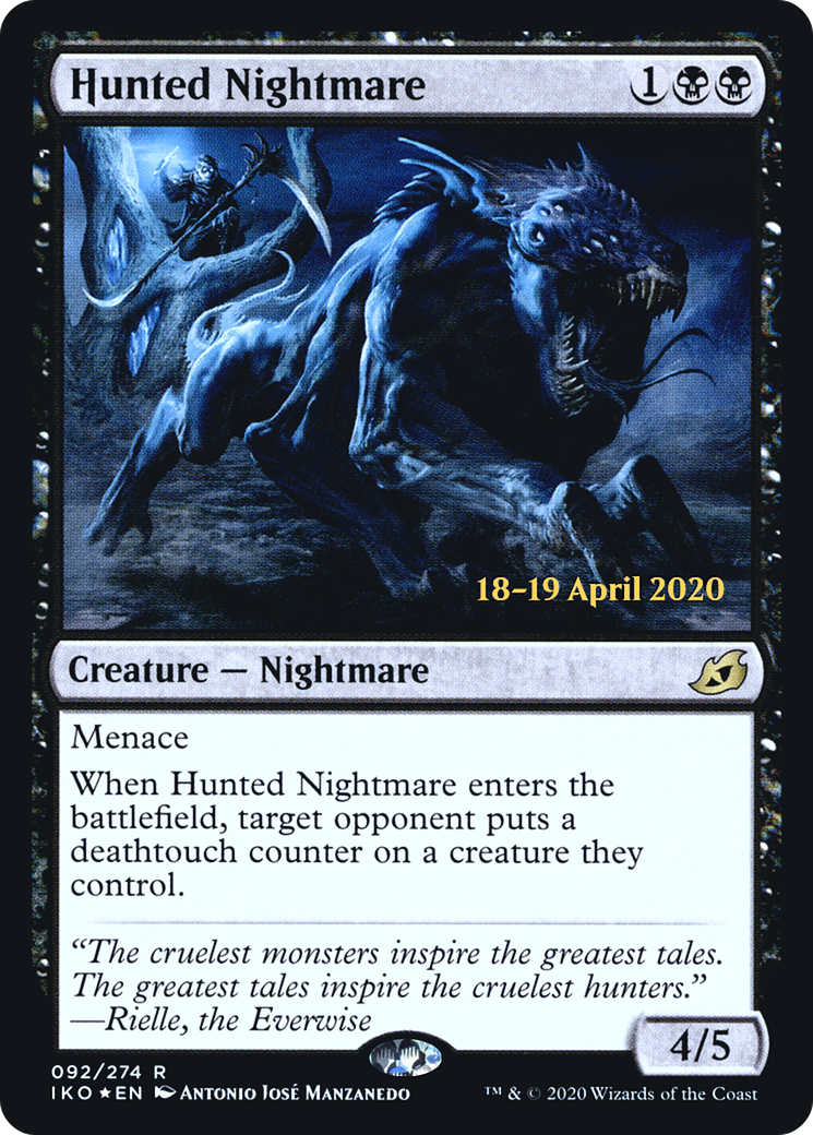 Hunted Nightmare (PRE-92S) - Ikoria: Lair of Behemoths Promos (Prerelease) Foil