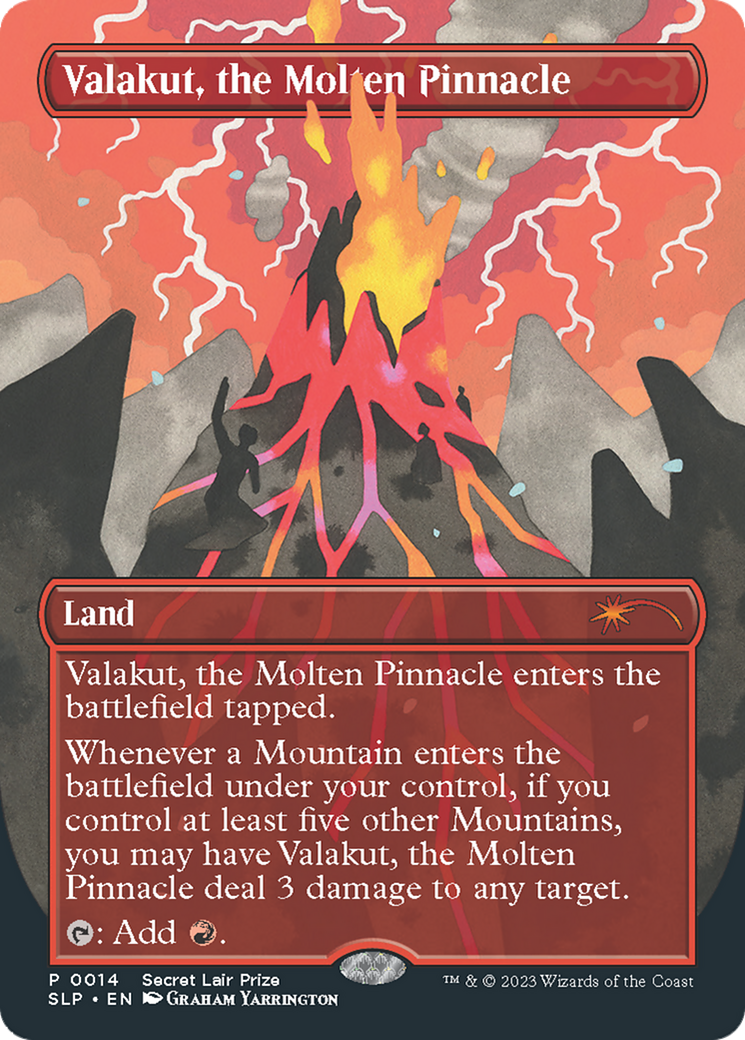 Valakut, the Molten Pinnacle  (Borderless)(SLP-014) - Secret Lair Showdown Foil