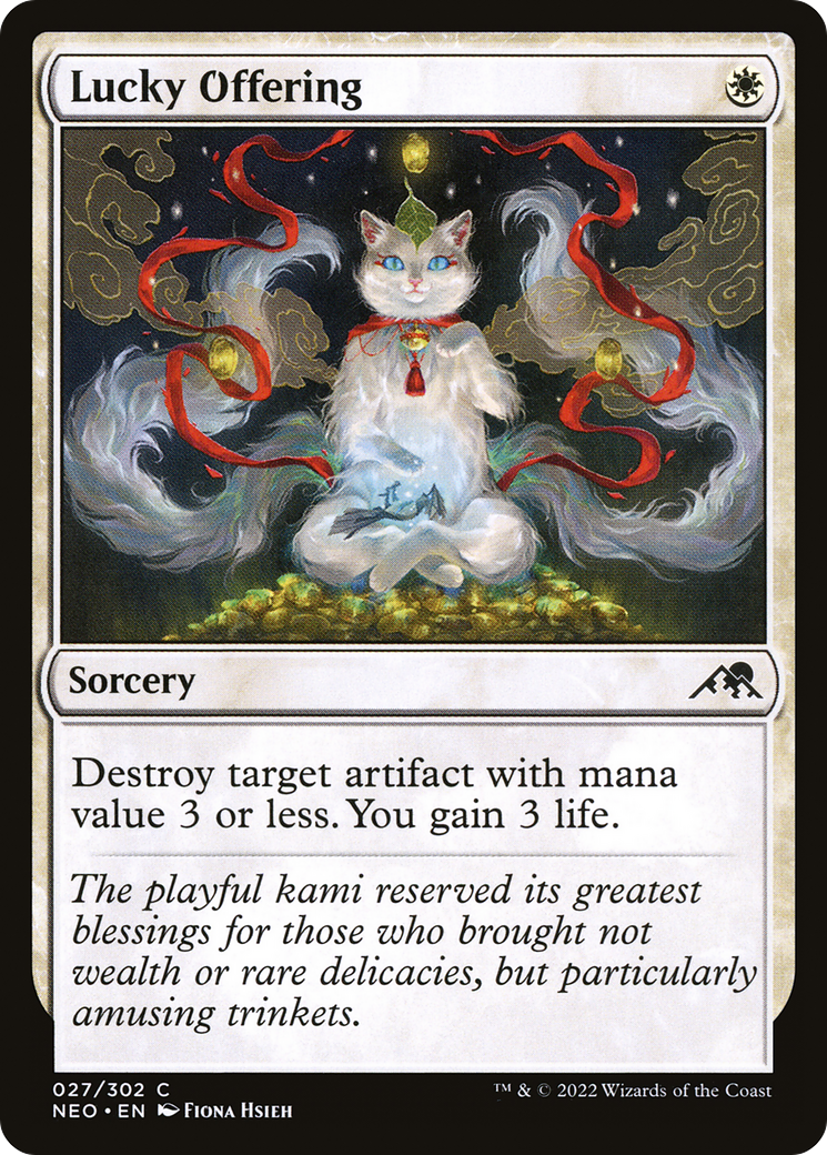 Lucky Offering (NEO-027) - Kamigawa: Neon Dynasty Foil