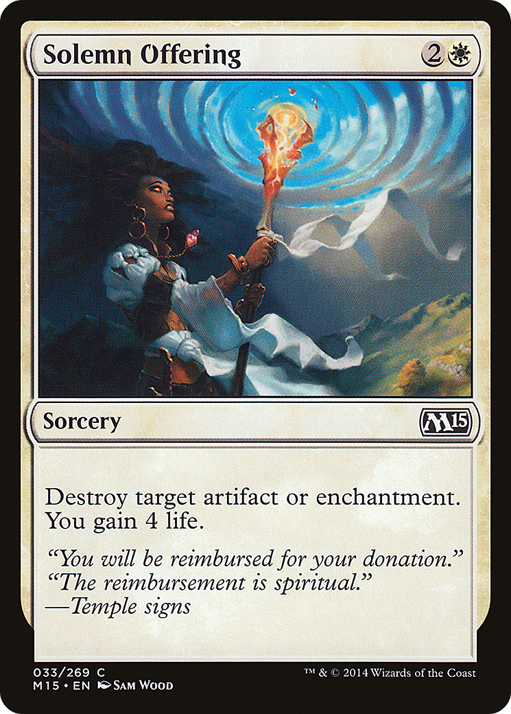 Solemn Offering (M15-033) - Magic 2015