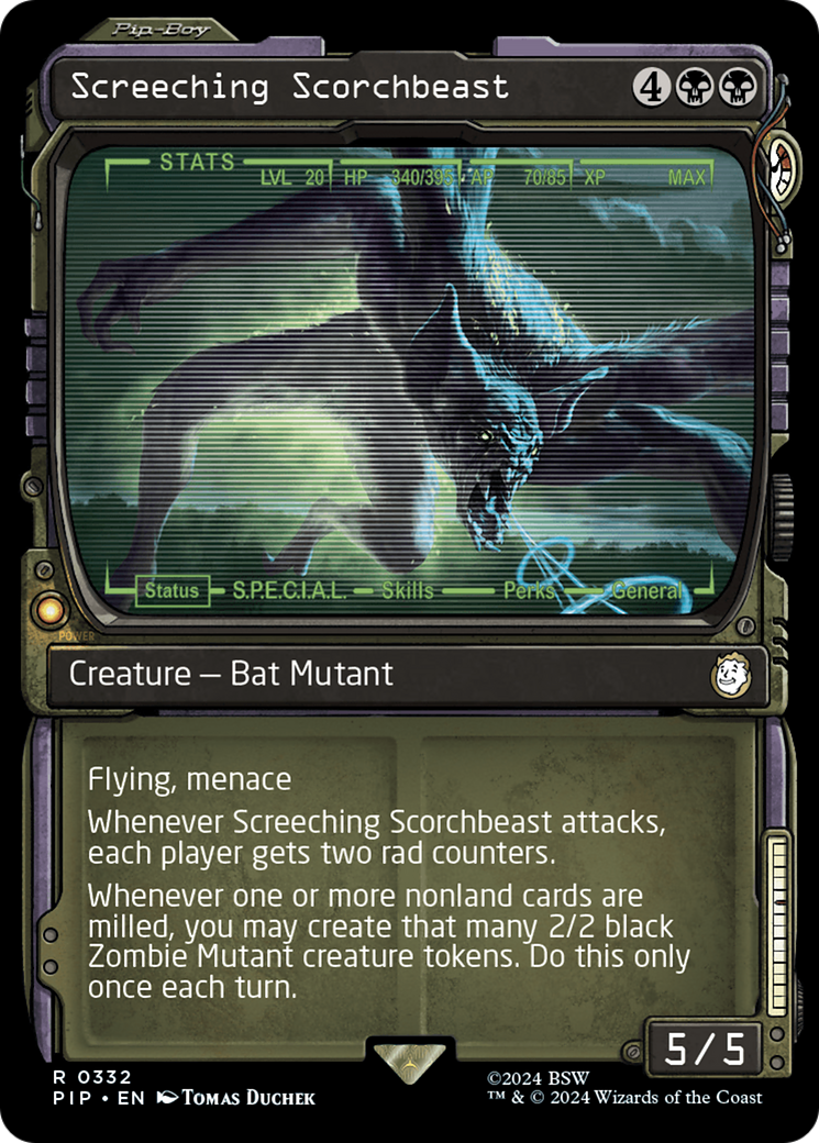 Screeching Scorchbeast (PIP-332) - Fallout: (Showcase) Foil