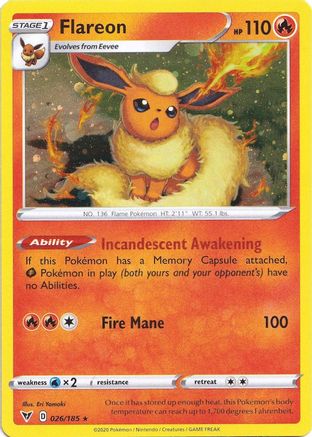 Flareon - 026/185 (Cosmos Holo) 26 - Miscellaneous Cards & Products Holofoil