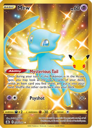 Mew (Secret) (25/025) - Celebrations Holofoil - Secret Rare