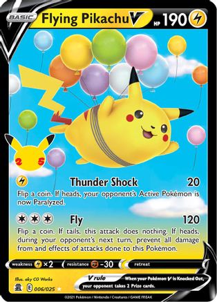 Flying Pikachu V - 006/025 - Celebrations Holofoil