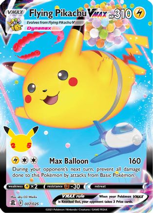 Flying Pikachu VMAX - 007/025 - Celebrations Holofoil