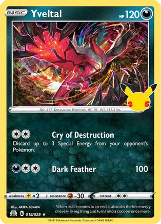 Yveltal (19/025) - Celebrations Holofoil - Holo Rare