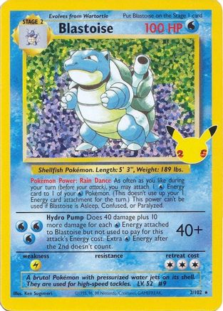 Blastoise (2/102) - Celebrations Classic Collection Holofoil - Classic Collection