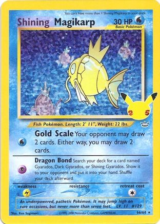 Shining Magikarp 66/25 - Celebrations Classic Collection Holofoil