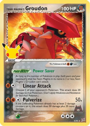 Team Magma's Groudon 9/25 - Celebrations Classic Collection Holofoil