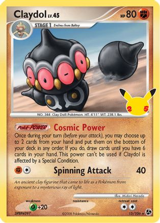 Claydol (15/106) - Celebrations Classic Collection Holofoil - Classic Collection
