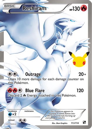 Reshiram (113/114) - Celebrations Classic Collection Holofoil - Classic Collection