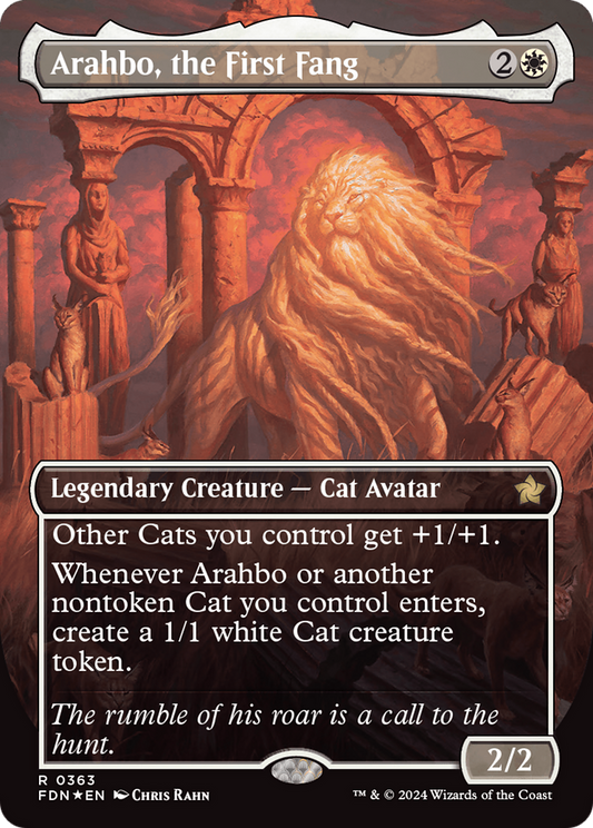 Arahbo, the First Fang (FDN-363) - Foundations (Borderless) Foil