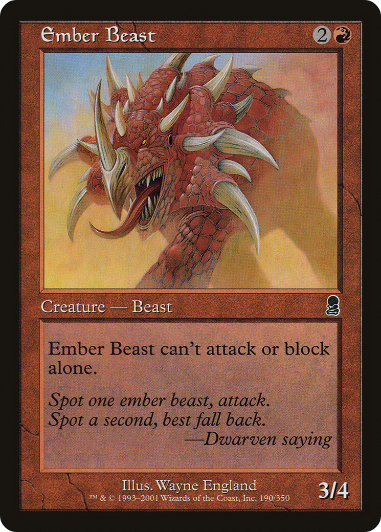 Ember Beast (ODY-190) - Odyssey Foil