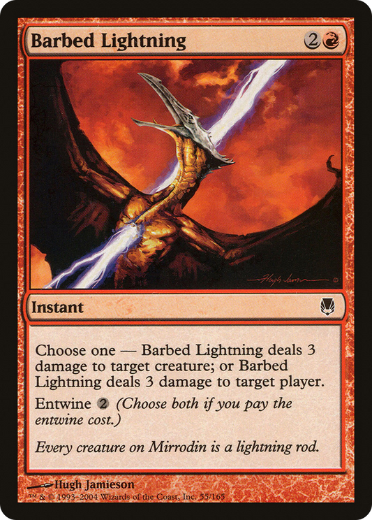 Barbed Lightning (DST-055) - Darksteel Foil