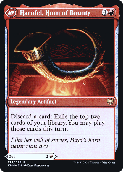 Birgi, God of Storytelling // Harnfel, Horn of Bounty (PKHM-123S) - Kaldheim Promos Foil