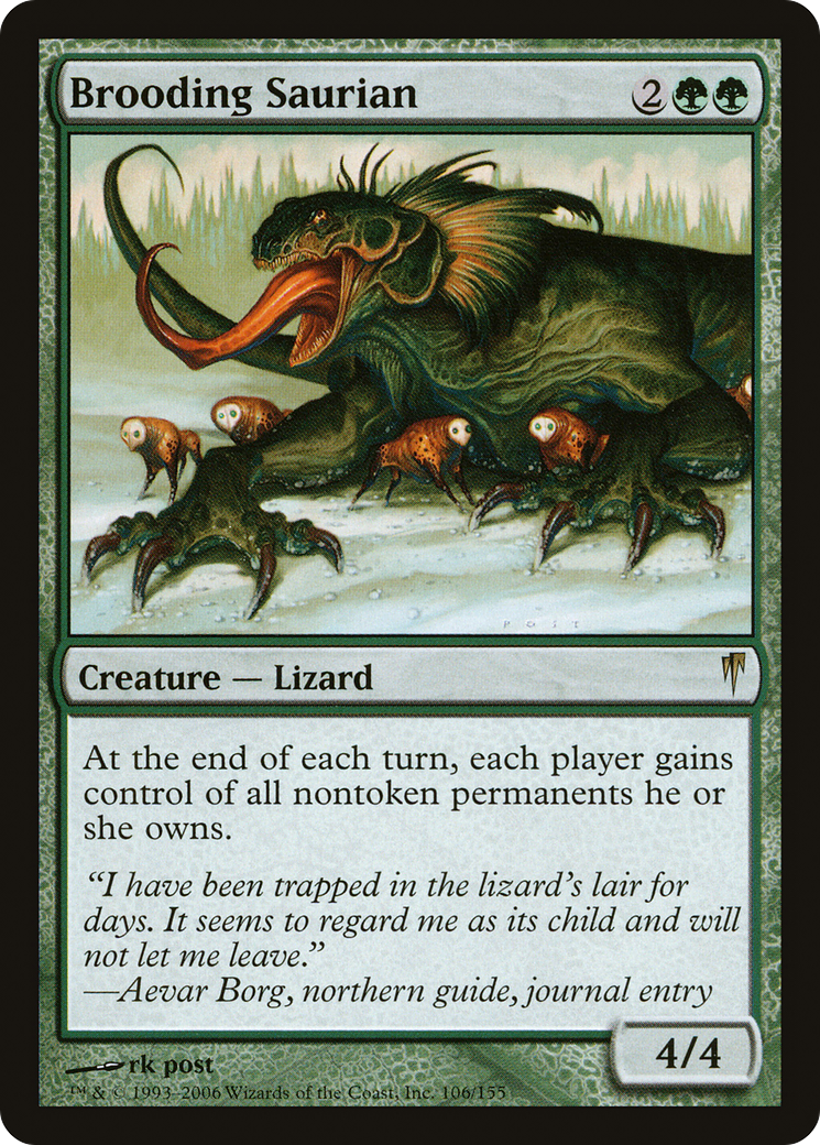 Brooding Saurian (CSP-106) - Coldsnap Foil