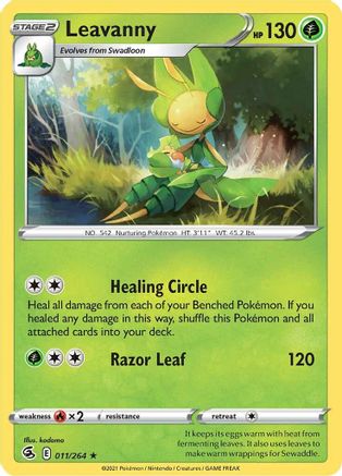 Leavanny 011/264 - SWSH08 Fusion Strike Normal - Rare