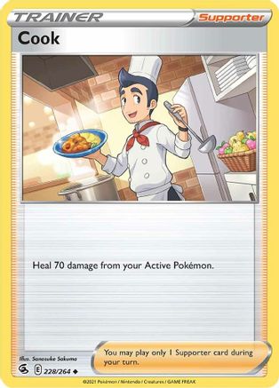 Cook 228/264 - SWSH08 Fusion Strike Reverse Holofoil - Uncommon