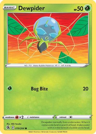Dewpider 019/264 - SWSH08 Fusion Strike Normal - Common