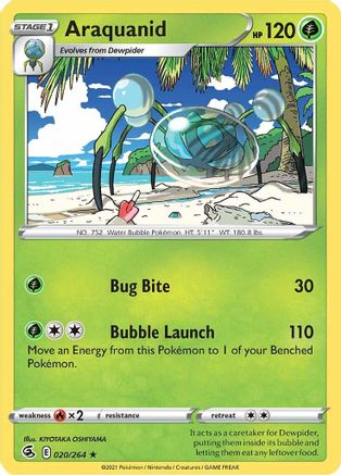 Araquanid 020/264 - SWSH08 Fusion Strike Normal - Rare