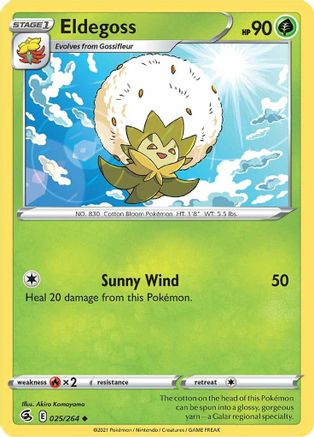 Eldegoss 025/264 - SWSH08 Fusion Strike Reverse Holofoil - Uncommon