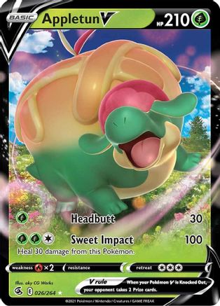 Appletun V 026/264 - SWSH08 Fusion Strike Holofoil - Ultra Rare