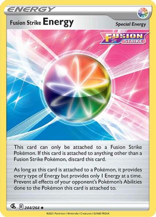 Fusion Strike Energy 244/264 - SWSH08 Fusion Strike Reverse Holofoil - Uncommon