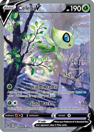Celebi V (Alternate Full Art) 245/264 - SWSH08 Fusion Strike Holofoil - Ultra Rare