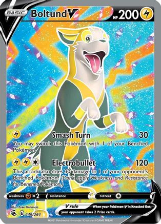 Boltund V (Full Art) 249/264 - SWSH08 Fusion Strike Holofoil - Ultra Rare