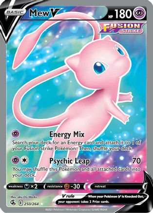 Mew V (Full Art) (250/264) - SWSH08 Fusion Strike Holofoil - Ultra Rare