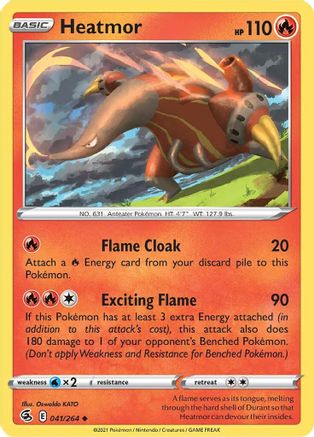 Heatmor 041/264 - SWSH08 Fusion Strike Reverse Holofoil - Uncommon
