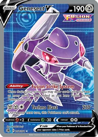 Genesect V (Full Art) 254/264 - SWSH08 Fusion Strike Holofoil - Ultra Rare