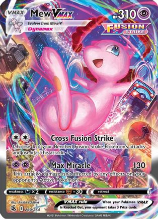 Mew VMAX (Alternate Art Secret) (269/264) - SWSH08 Fusion Strike Holofoil - Secret Rare