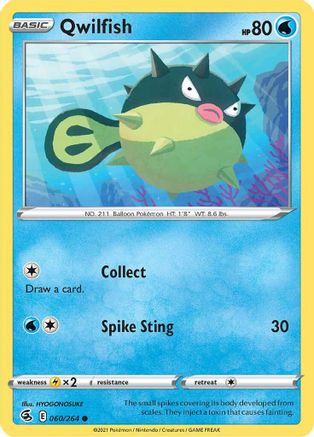 Qwilfish 60/264 - Fusion Strike Reverse Holofoil