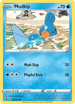 Mudkip 062/264 - SWSH08 Fusion Strike Reverse Holofoil - Common