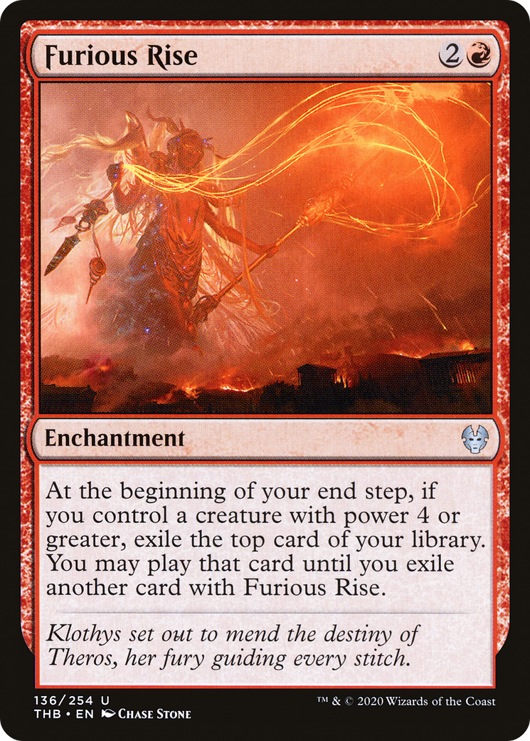 Furious Rise (THB-136) - Theros Beyond Death Foil