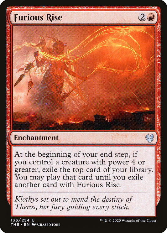 Furious Rise (THB-136) - Theros Beyond Death Foil