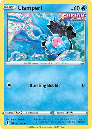 Clamperl 065/264 - SWSH08 Fusion Strike Reverse Holofoil - Common